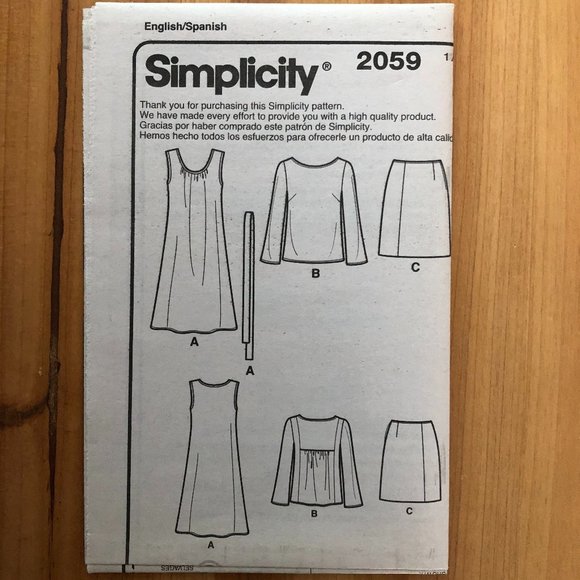 Simplicity Lisette 2059 patternContinental sz 6-14 - Picture 2 of 3
